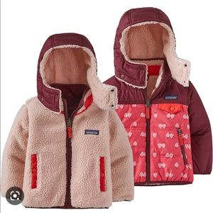 Patagonia Tribbles Reversible Hooded Jacket- Toddler Girls 4T